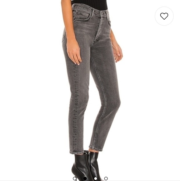 Agolde Nico High-Rise Jeans In Ceremony 29 Organic Cotton Button Fly - Picture 1 of 11